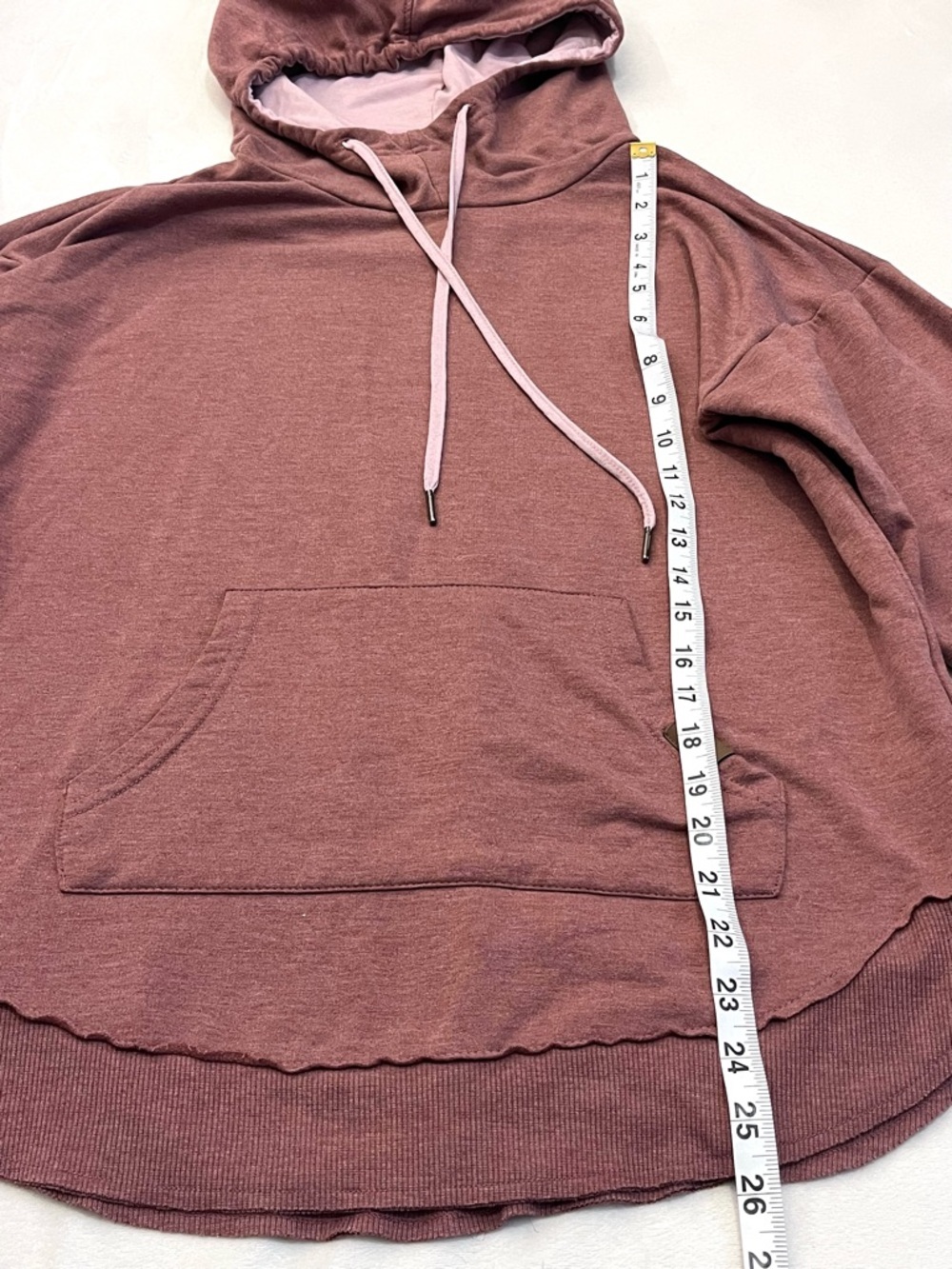 Maurices Mauve Women’s Drawstring Pullover Hoodie Sweatshirt w Kangaroo Pocket - Picture 6 of 16